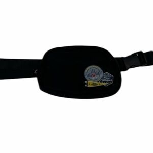 Black Fanny Pack Belt Bag with Logo Patch